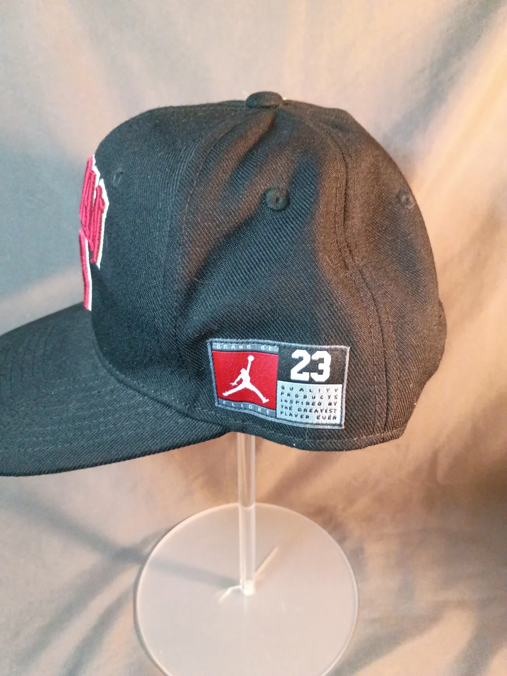 Jordan Kids' Black Baseball Cap with Red '23' Embroidery
